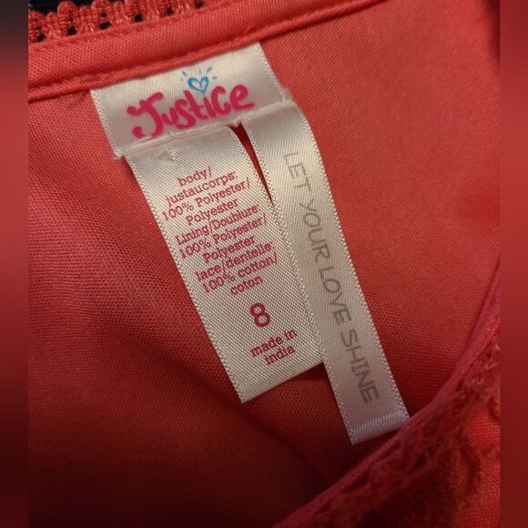 JUSTICE Top Tiered Sleeveless Blouse Sequins Lace‎ Ruffle Floral Print Sz… - Picture 6 of 9